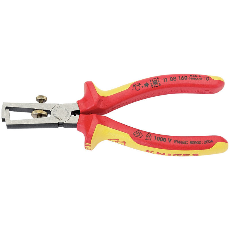 Knipex 11 08 160UKSBE VDE Fully Insulated Wire Stripping Pliers (160mm)